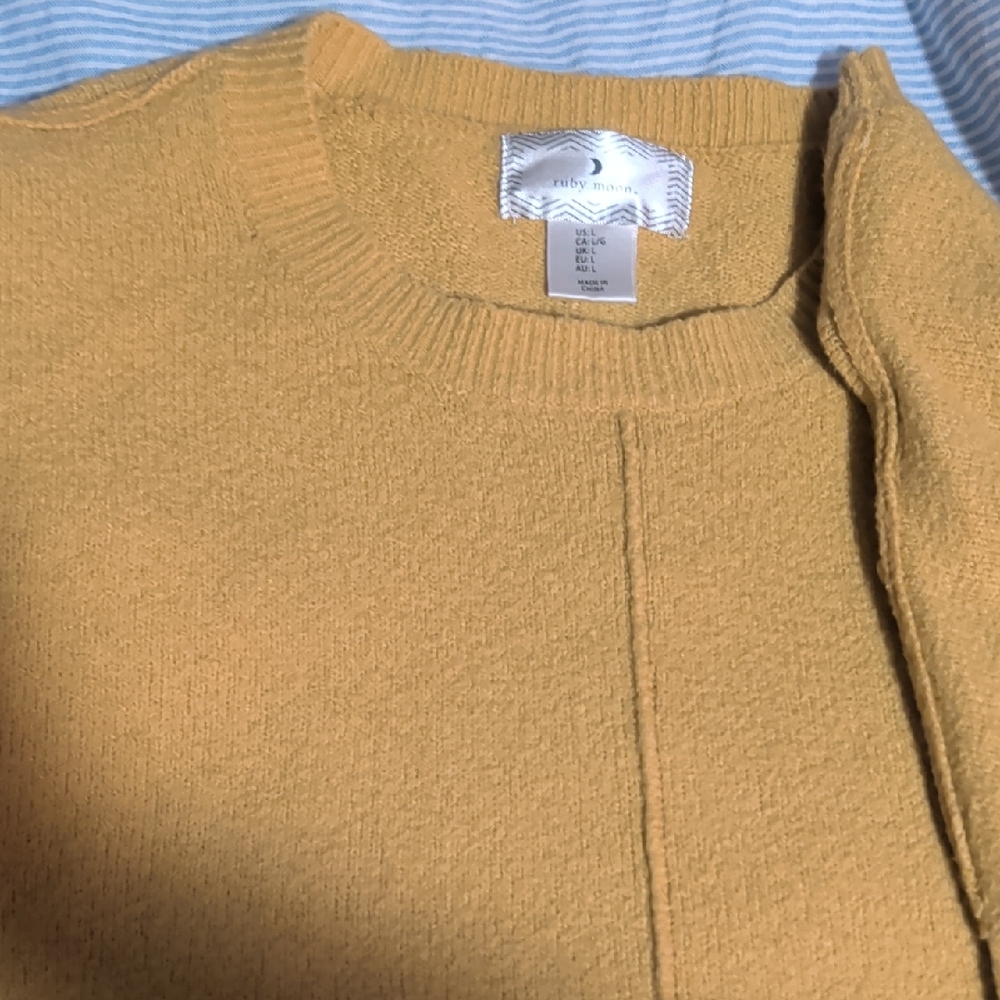 Ruby Moon Mustard Crew Neck Sweater